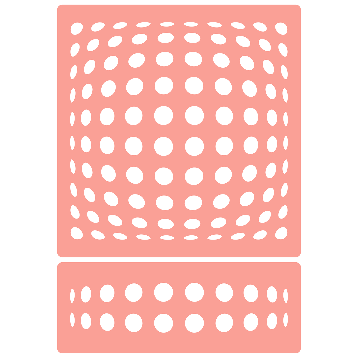 Reusable Stencil - Professional Quality - Crazy Circles - Made in the UK - High Adhesive - Pink Vinyl Material for Glass, Mirrors, Bottles, Tiles, Wood