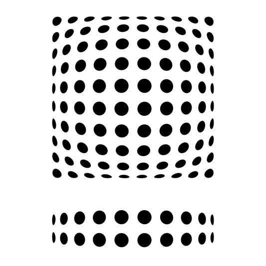 Reusable Stencil - Professional Quality - Crazy Circles - Made in the UK - High Adhesive - Pink Vinyl Material for Glass, Mirrors, Bottles, Tiles, Wood