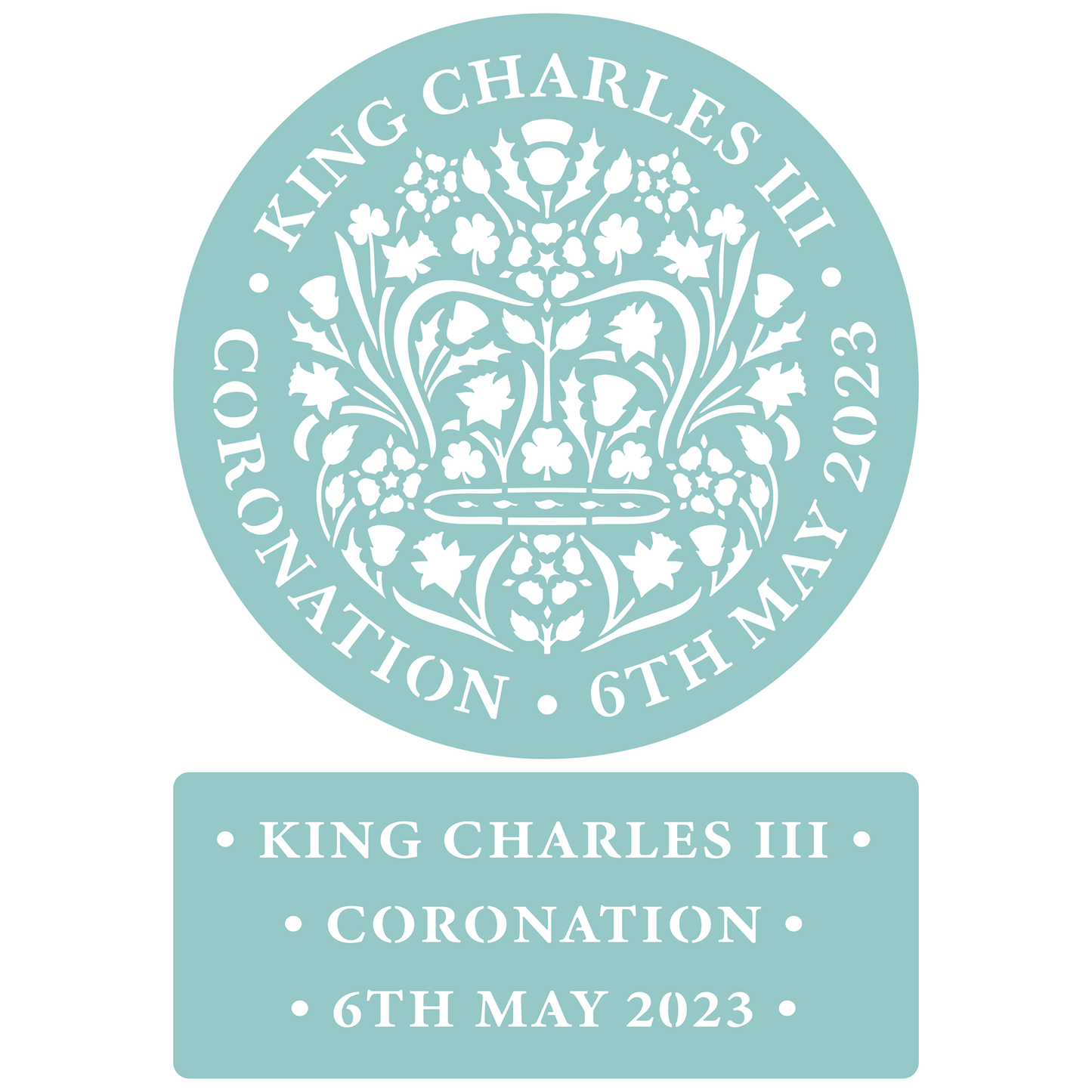 Reusable Stencil - Professional Quality - King Charles III Coronation - Made in the UK - Low Adhesive - Blue Vinyl Material for Cardmaking, Canvas, Paper, Interior Decor, Layering