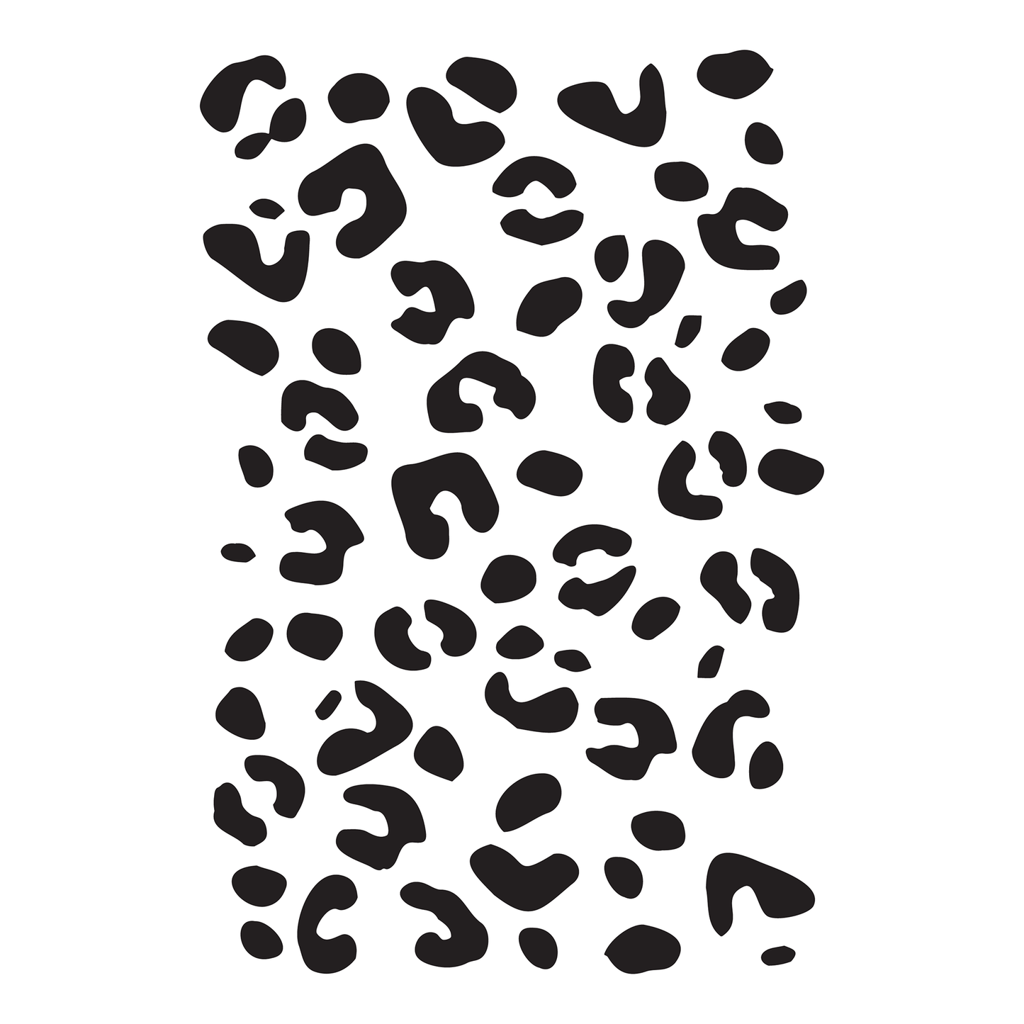 Reusable Stencil - Professional Quality - Large Leopard Print - Made in the UK - High Adhesive - Pink Vinyl Material for Glass, Mirrors, Bottles, Tiles, Wood
