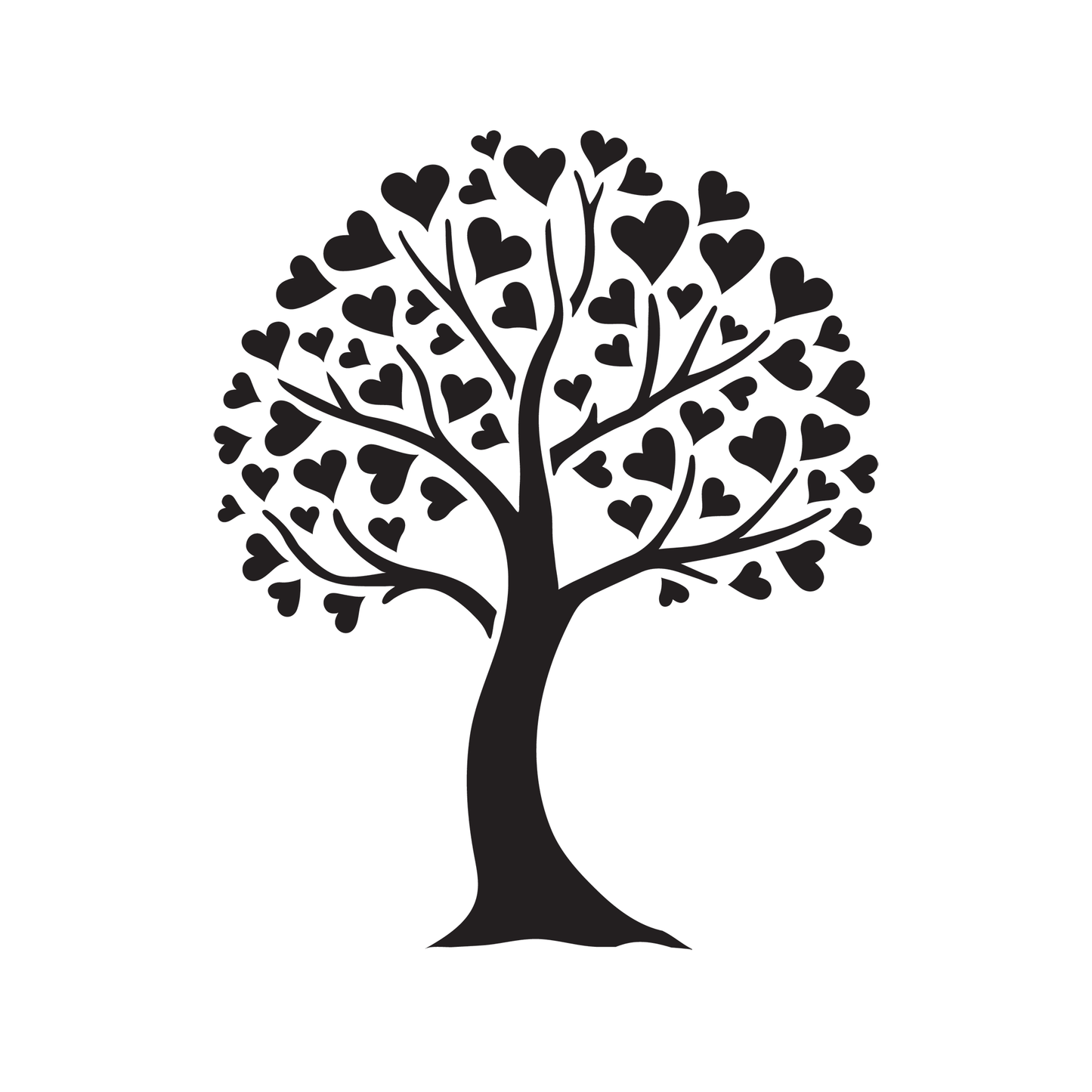 Reusable Stencil - Professional Quality - Love Tree - Made in the UK - High Adhesive - Pink Vinyl Material for Glass, Mirrors, Bottles, Tiles, Wood