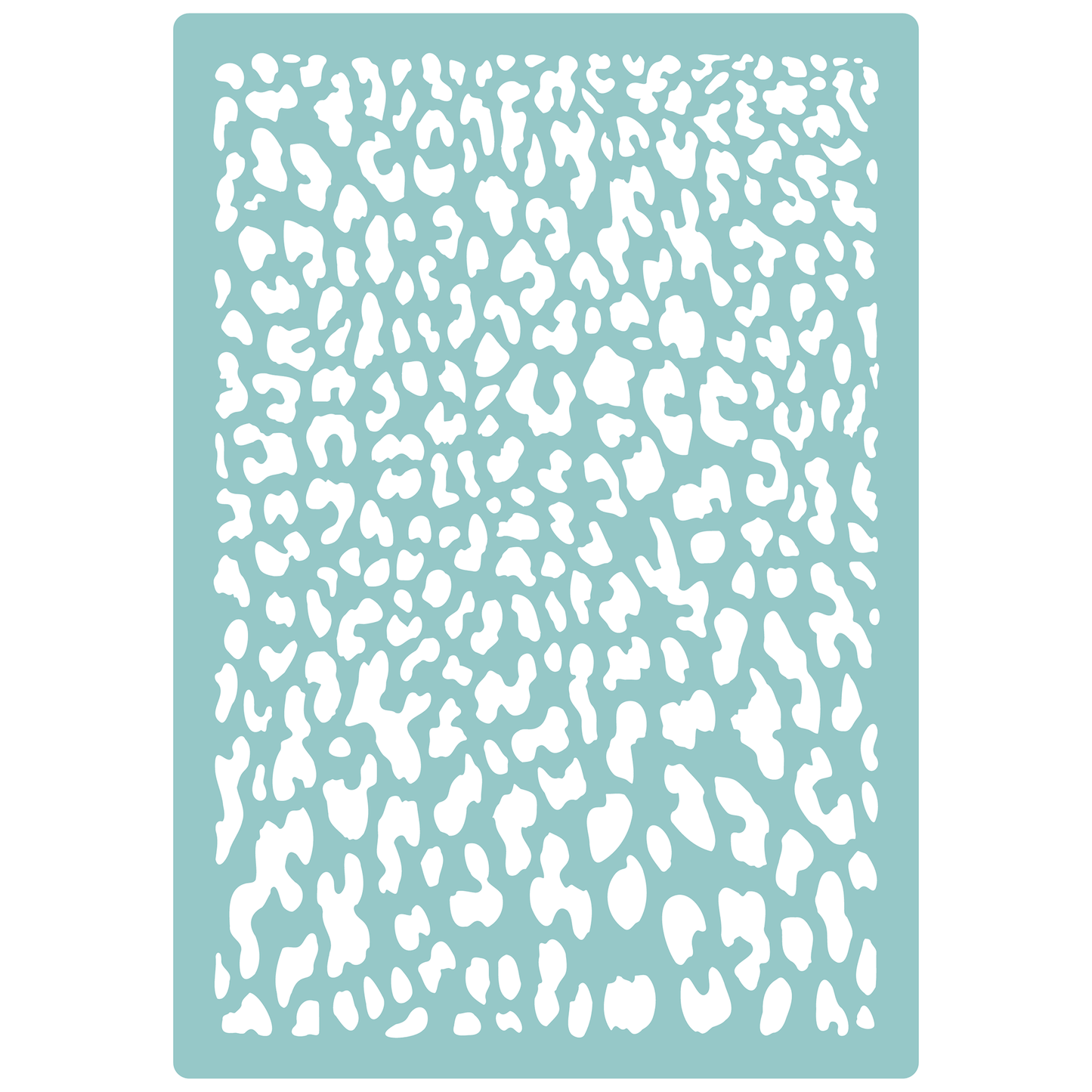 Reusable Stencil - Professional Quality - Realistic Leopard Print - Made in the UK - Low Adhesive - Blue Vinyl Material for Cardmaking, Canvas, Paper, Interior Decor, Layering