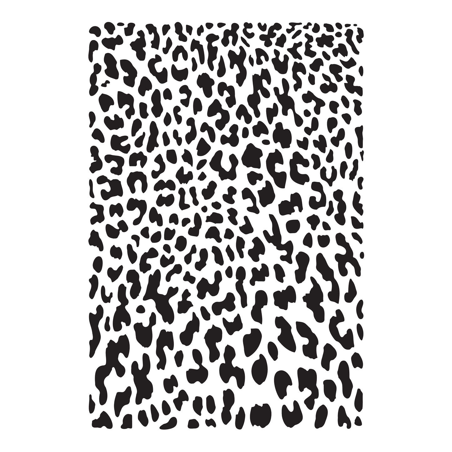 Reusable Stencil - Professional Quality - Realistic Leopard Print - Made in the UK - High Adhesive - Pink Vinyl Material for Glass, Mirrors, Bottles, Tiles, Wood