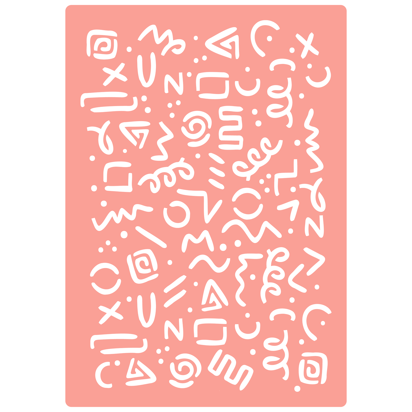 Reusable Stencil - Professional Quality - Seamless Party Squiggles - Made in the UK - High Adhesive - Pink Vinyl Material for Glass, Mirrors, Bottles, Tiles, Wood