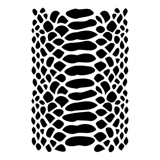 Reusable Stencil - Professional Quality - Snake Skin (seamless) - Made in the UK - Low Adhesive - Blue Vinyl Material for Cardmaking, Canvas, Paper, Interior Decor, Layering
