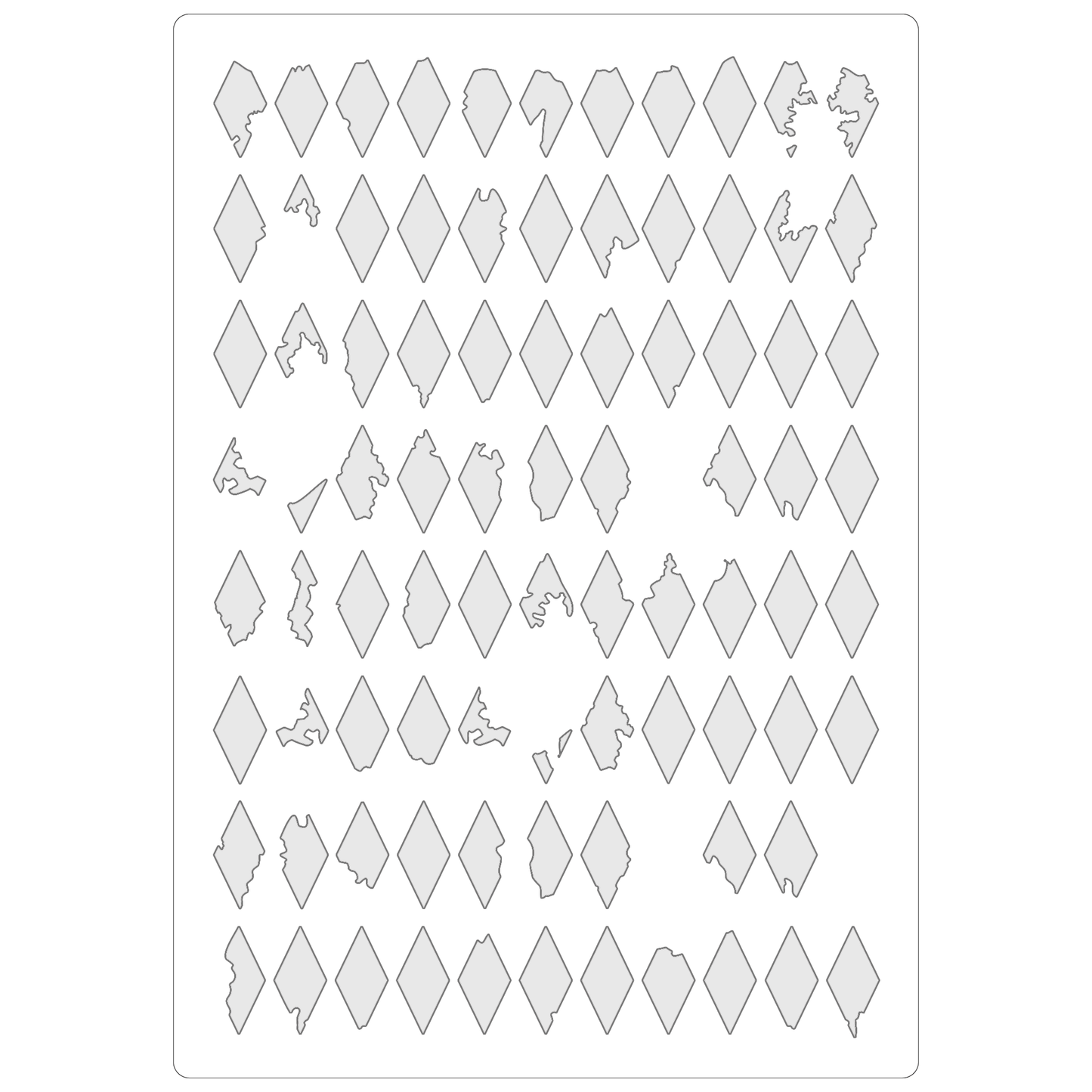 Reusable Stencil - Professional Quality - Vintage Harlequin Background - Made in the UK - Food Safe Non Adhesive - White Laser Cut PET Material for Cakes, Cookies, Coffees, Serving Plates