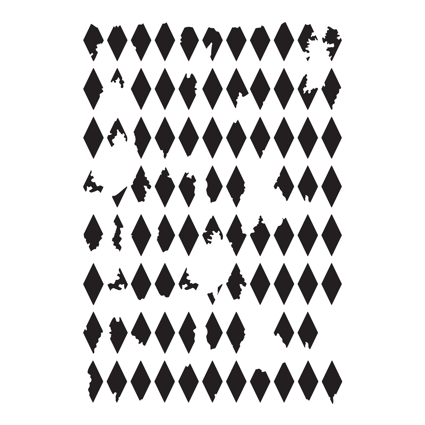 Reusable Stencil - Professional Quality - Vintage Harlequin Background - Made in the UK - High Adhesive - Pink Vinyl Material for Glass, Mirrors, Bottles, Tiles, Wood