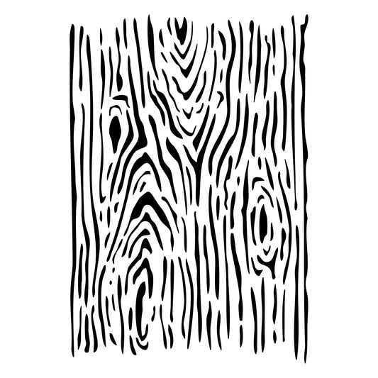 Reusable Stencil - Professional Quality - Wood Grain - Made in the UK - Low Adhesive - Blue Vinyl Material for Cardmaking, Canvas, Paper, Interior Decor, Layering