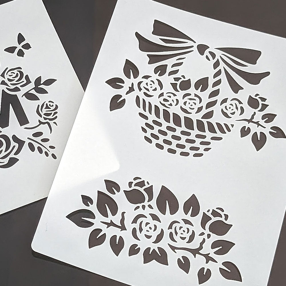 Reusable Stencil - Professional Quality - Realistic Leopard Print - Made in the UK - Food Safe Non Adhesive -  White Laser Cut PET Material for Cakes, Cookies, Coffees, Serving Plates