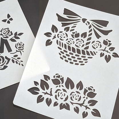 Reusable Stencil - Professional Quality - Realistic Leopard Print - Made in the UK - Food Safe Non Adhesive -  White Laser Cut PET Material for Cakes, Cookies, Coffees, Serving Plates