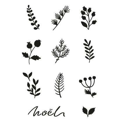 Reusable Stencil - Professional Quality - Christmas Tiles #2 - Made in the UK - Food Safe Non Adhesive -  White Laser Cut PET Material for Cakes, Cookies, Coffees, Serving Plates