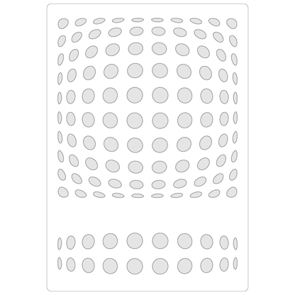 Reusable Stencil - Professional Quality - Crazy Circles - Made in the UK - Food Safe Non Adhesive -  White Laser Cut PET Material for Cakes, Cookies, Coffees, Serving Plates