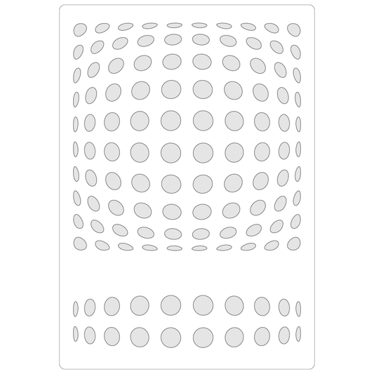 Reusable Stencil - Professional Quality - Crazy Circles - Made in the UK - Food Safe Non Adhesive -  White Laser Cut PET Material for Cakes, Cookies, Coffees, Serving Plates
