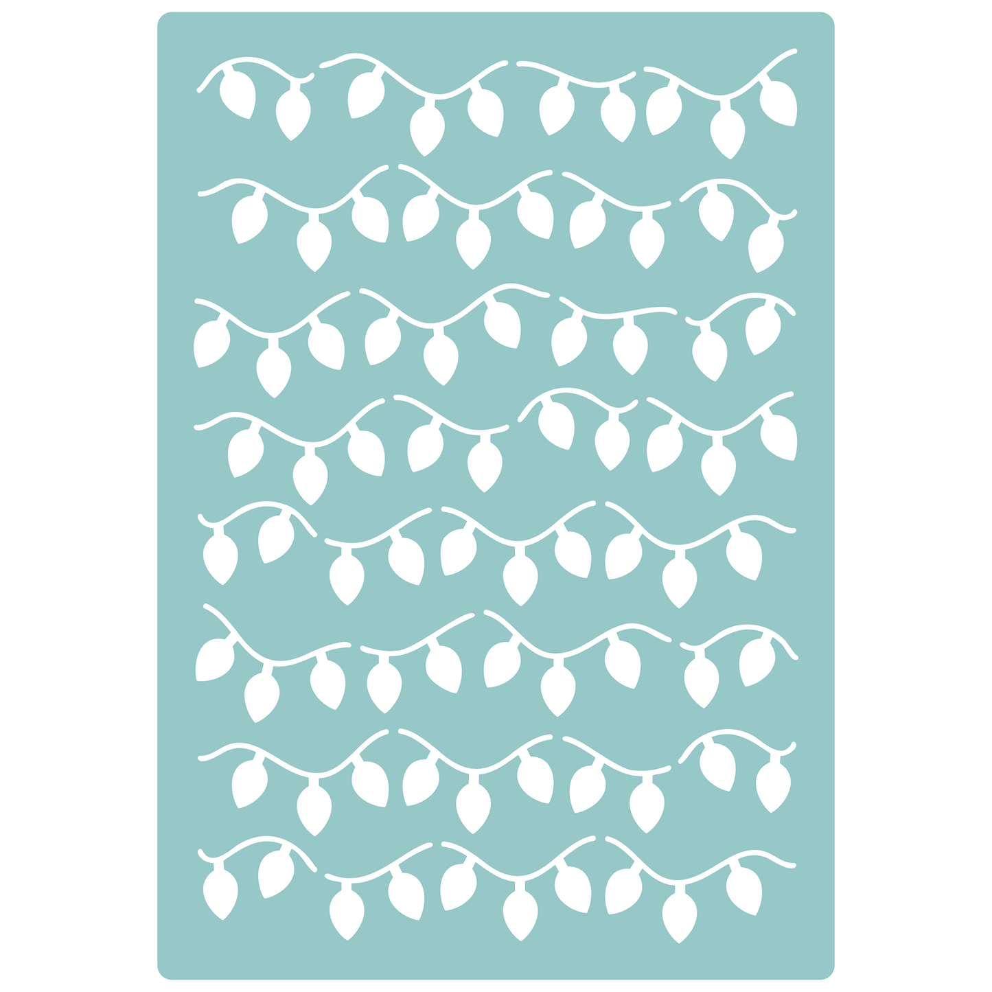 Reusable Stencil - Professional Quality - Fairy Lights #1 - Made in the UK - Low Adhesive -  Blue Vinyl Material for Cardmaking, Canvas, Paper, Interior Decor, Layering