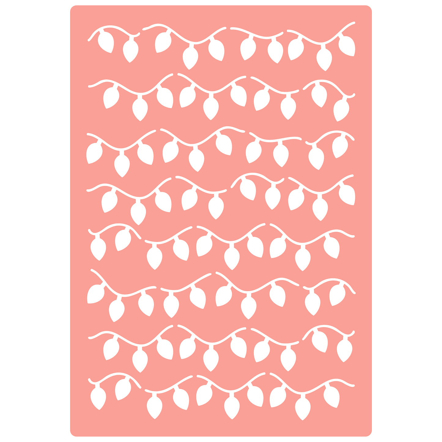 Reusable Stencil - Professional Quality - Fairy Lights #1 - Made in the UK - High Adhesive -  Pink Vinyl Material for Glass, Mirrors, Bottles, Tiles, Wood