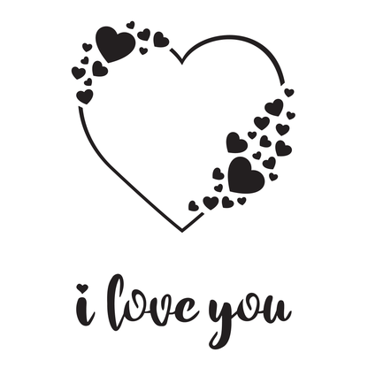 Reusable Stencil - Professional Quality - Love Heart Frame - Made in the UK - Low Adhesive -  Blue Vinyl Material for Cardmaking, Canvas, Paper, Interior Decor, Layering