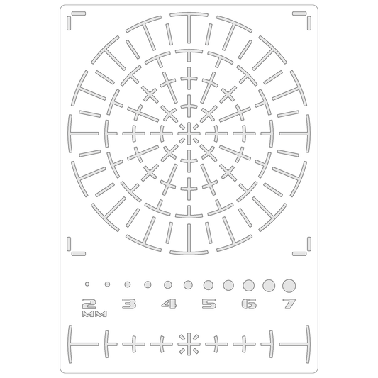 Reusable Stencil - Professional Quality - 130mm Mandala Dotting Template - Made in the UK - Food Safe Non Adhesive -  White Laser Cut PET Material for Cakes, Cookies, Coffees, Serving Plates