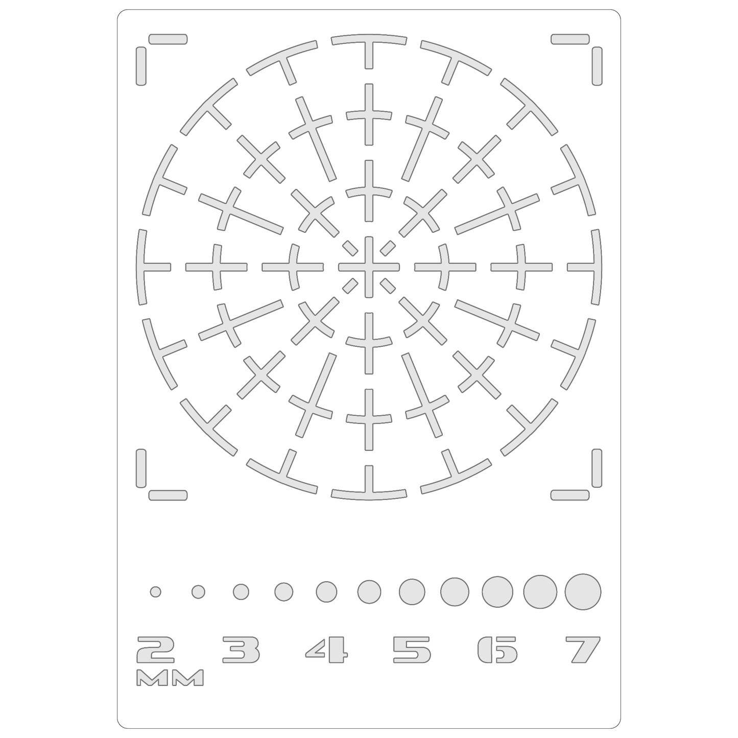 Reusable Stencil - Professional Quality - 90mm Mandala Dotting Template - Made in the UK - Food Safe Non Adhesive -  White Laser Cut PET Material for Cakes, Cookies, Coffees, Serving Plates