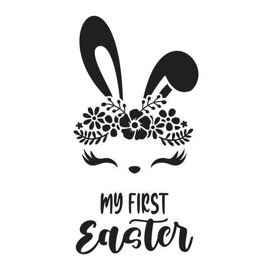 Reusable Stencil - Professional Quality - My First Easter - Made in the UK - Low Adhesive -  Blue Vinyl Material for Cardmaking, Canvas, Paper, Interior Decor, Layering