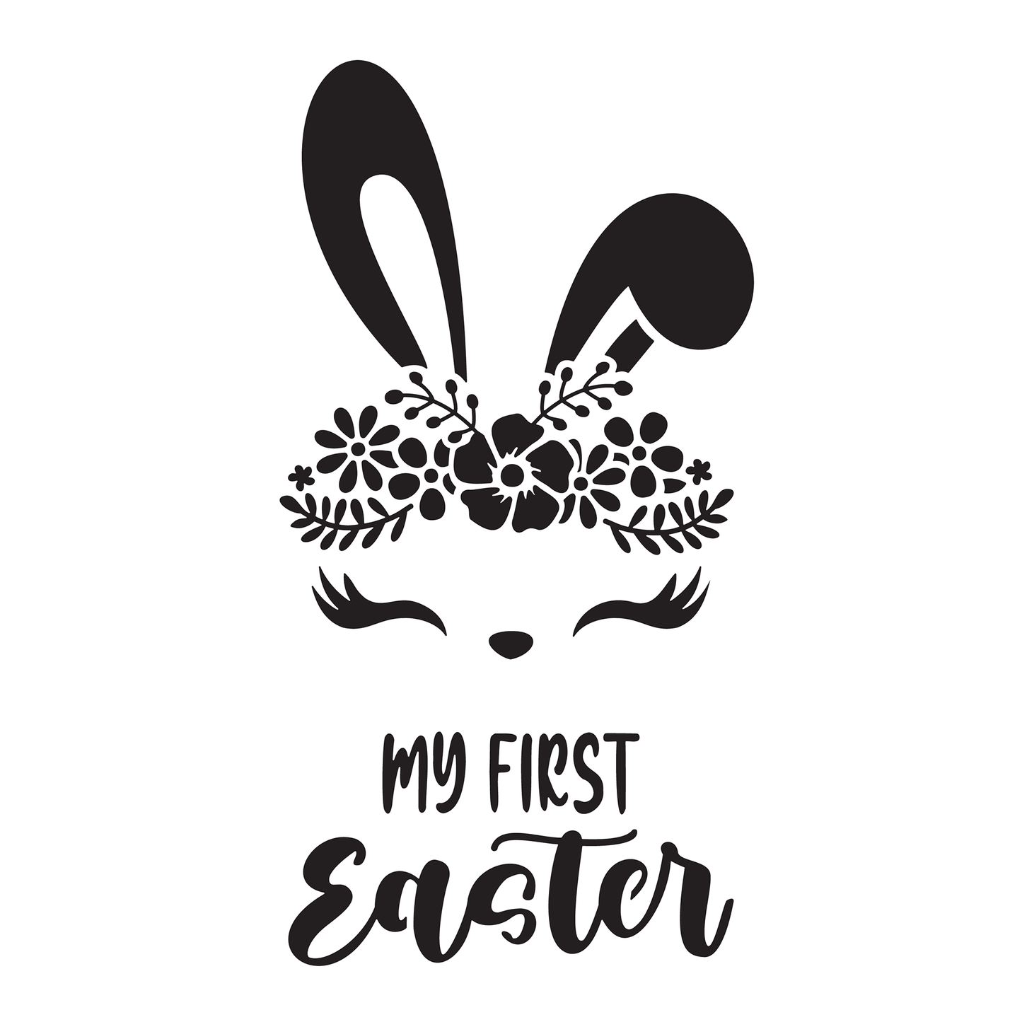 Reusable Stencil - Professional Quality - My First Easter - Made in the UK - Food Safe Non Adhesive -  White Laser Cut PET Material for Cakes, Cookies, Coffees, Serving Plates