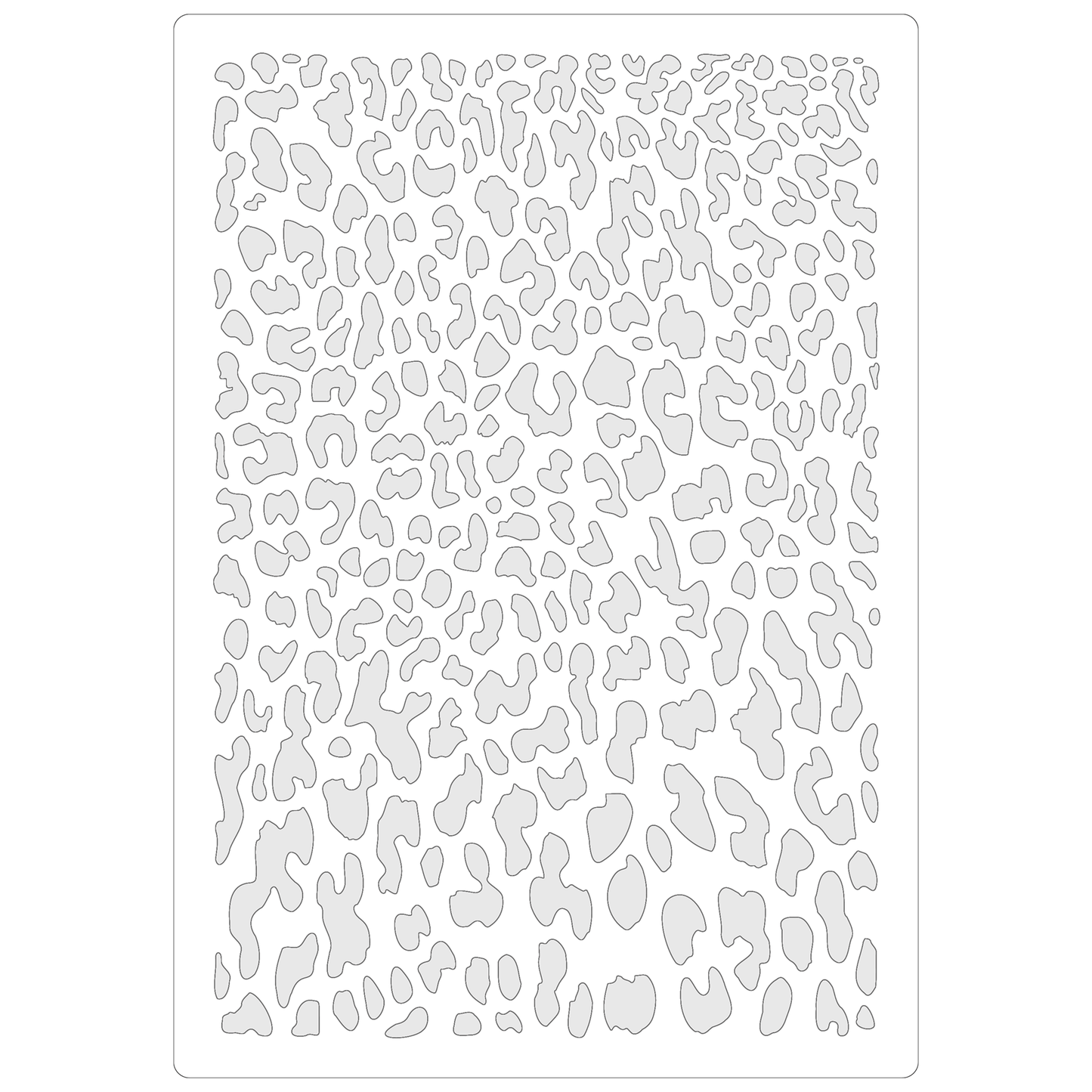 Reusable Stencil - Professional Quality - Realistic Leopard Print - Made in the UK - Food Safe Non Adhesive -  White Laser Cut PET Material for Cakes, Cookies, Coffees, Serving Plates