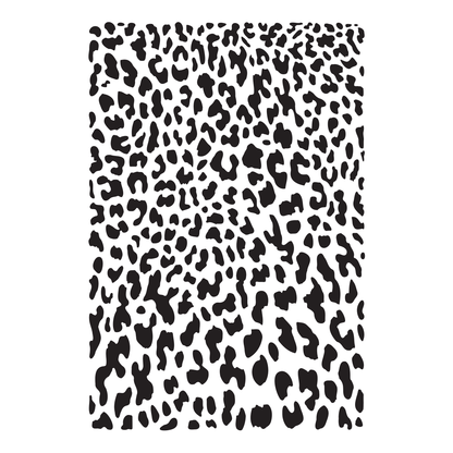 Reusable Stencil - Professional Quality - Realistic Leopard Print - Made in the UK - High Adhesive -  Pink Vinyl Material for Glass, Mirrors, Bottles, Tiles, Wood