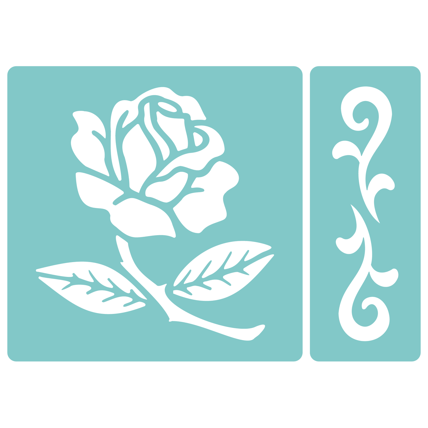 Reusable Stencil - Professional Quality - Rose Tile - Made in the UK - Low Adhesive -  Blue Vinyl Material for Cardmaking, Canvas, Paper, Interior Decor, Layering