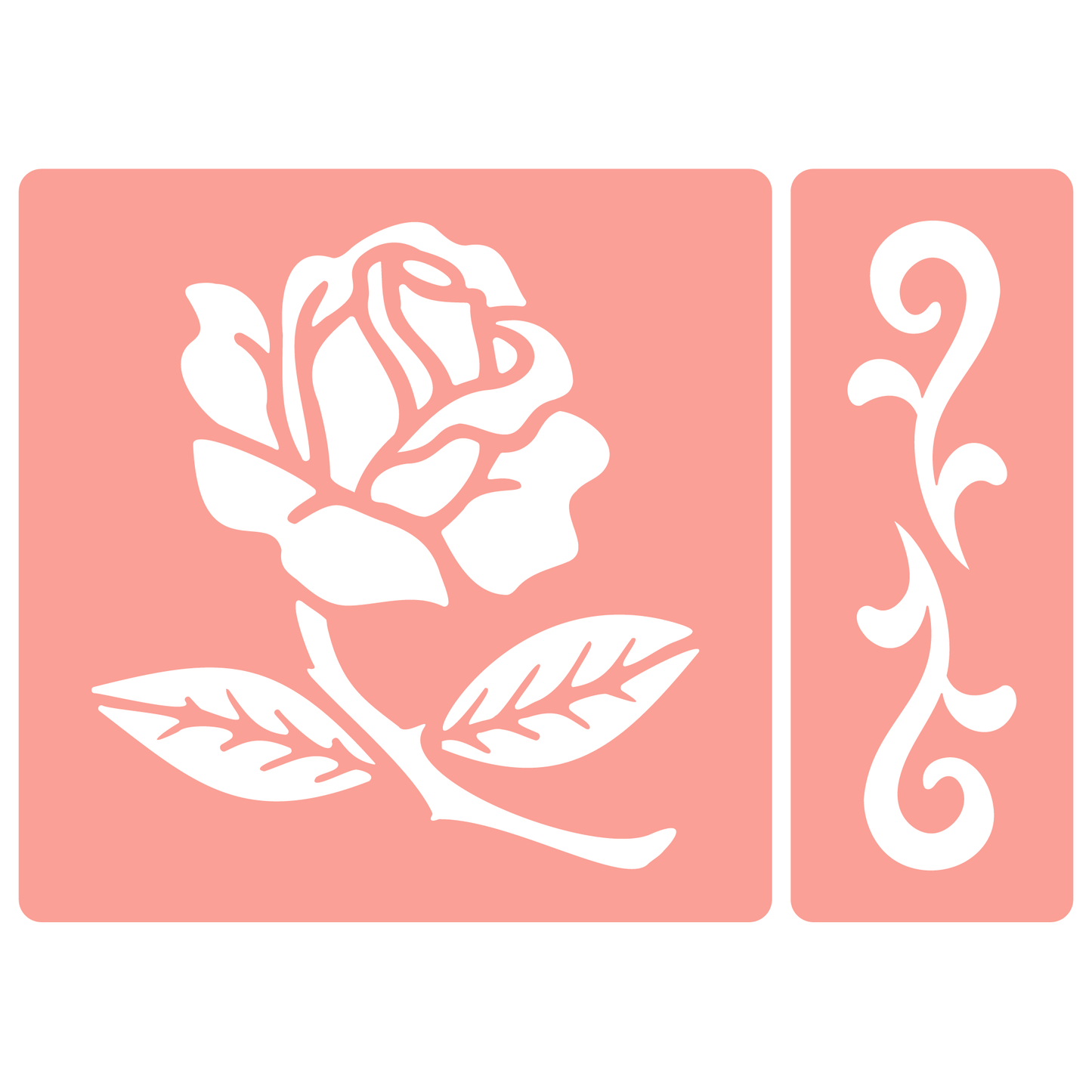 Reusable Stencil - Professional Quality - Rose Tile - Made in the UK - High Adhesive -  Pink Vinyl Material for Glass, Mirrors, Bottles, Tiles, Wood