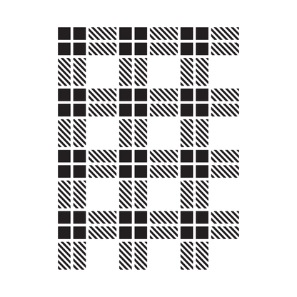 Reusable Stencil - Professional Quality - Simple Tartan - Made in the UK - High Adhesive -  Pink Vinyl Material for Glass, Mirrors, Bottles, Tiles, Wood