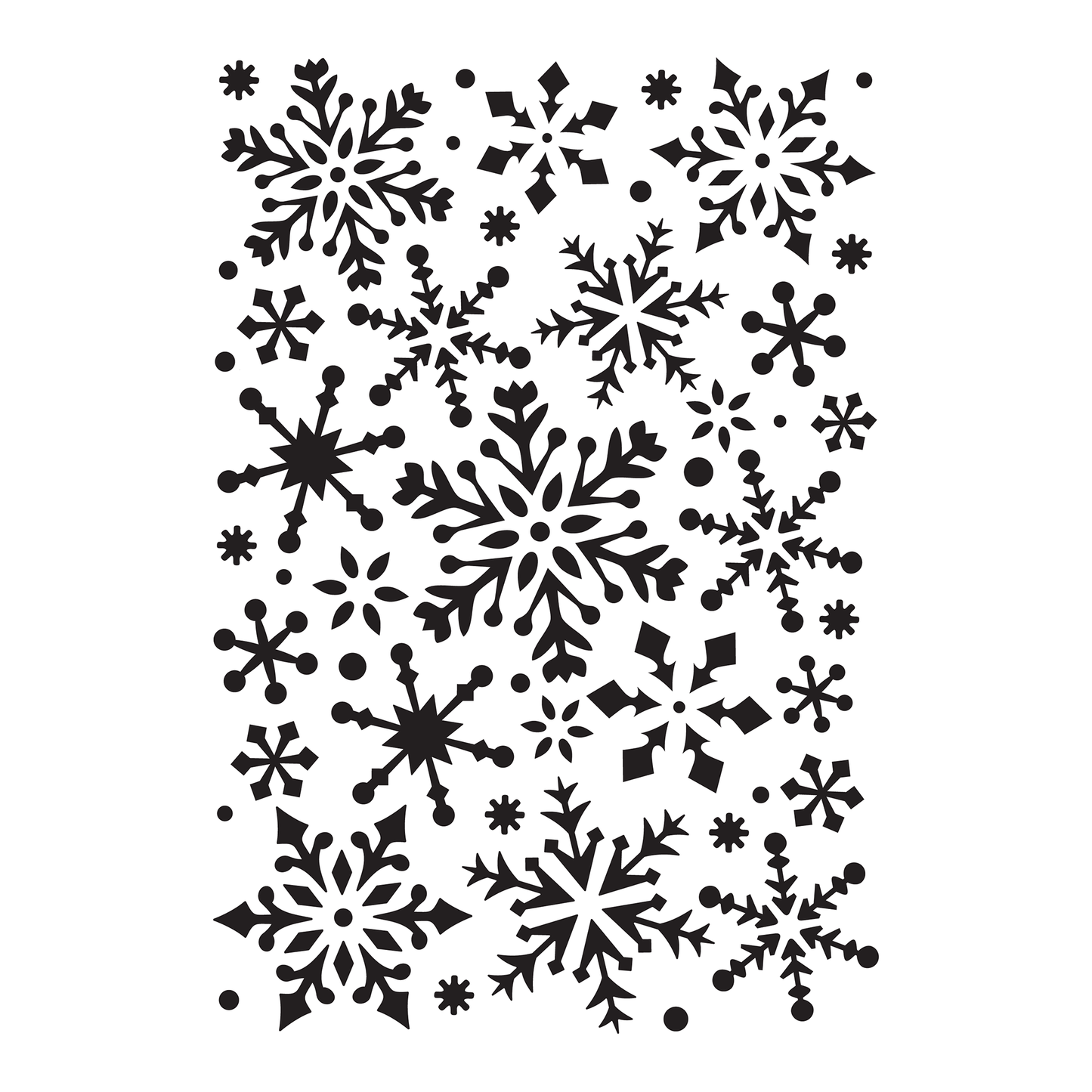 Reusable Stencil - Professional Quality - Snowflake Background (seamless) - Made in the UK - Low Adhesive -  Blue Vinyl Material for Cardmaking, Canvas, Paper, Interior Decor, Layering