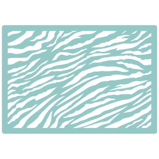 Reusable Stencil - Professional Quality - Tiger Stripes - Made in the UK - Low Adhesive -  Blue Vinyl Material for Cardmaking, Canvas, Paper, Interior Decor, Layering