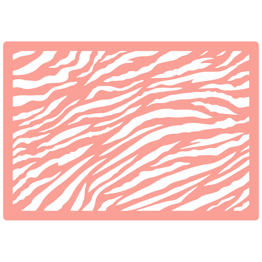 Reusable Stencil - Professional Quality - Tiger Stripes - Made in the UK - High Adhesive -  Pink Vinyl Material for Glass, Mirrors, Bottles, Tiles, Wood