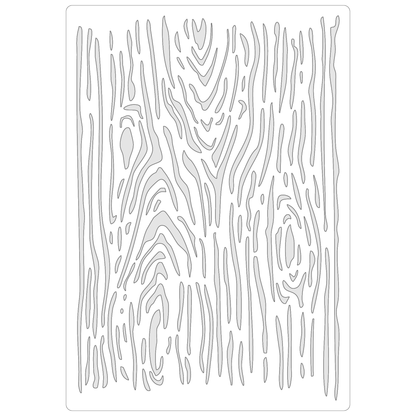 Reusable Stencil - Professional Quality - Wood Grain - Made in the UK - Food Safe Non Adhesive -  White Laser Cut PET Material for Cakes, Cookies, Coffees, Serving Plates